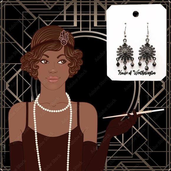 Handcrafted Vintage Inspired Beaded Chandelier Earrings - Picture 1 of 5